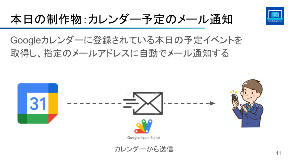 カレンダー予定通知